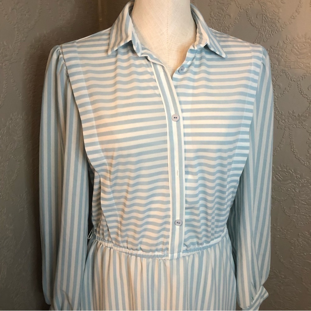 Vintage The Shirtdress 14 T Made in USA striped dress - Picture 2 of 7